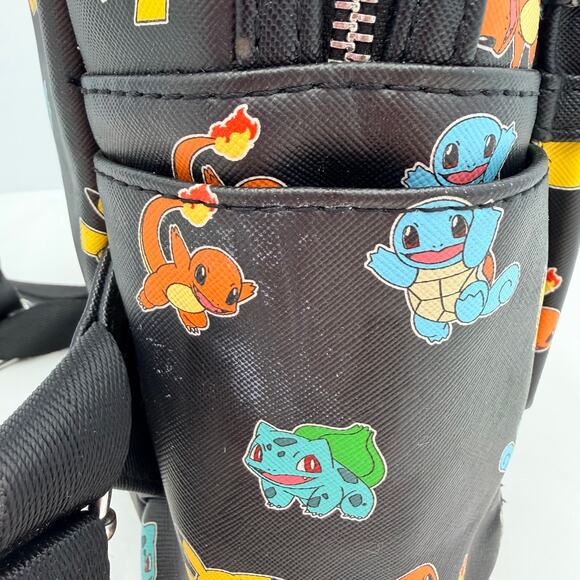 Loungefly Pokemon Starters Backpack Pockets Black - Picture 6 of 16